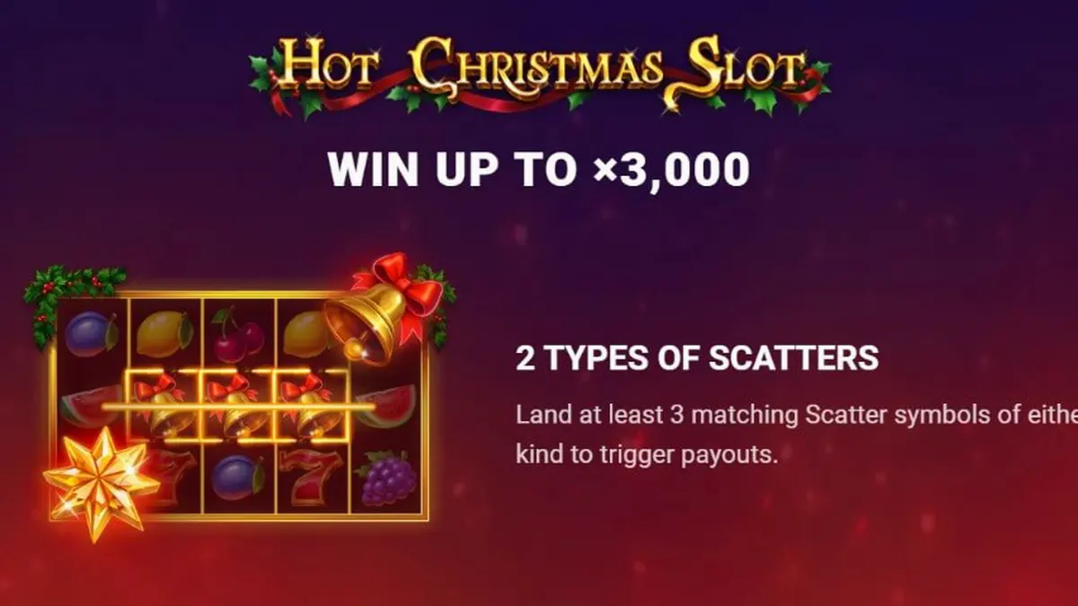 Hot Christmas Slot গেমের উৎসবমুখর ইন্টারফেস